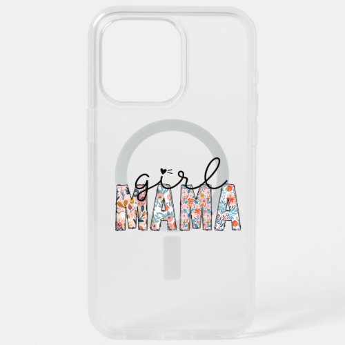 Girl Mama Mom Girls Floral Mothers Funny Vintage W iPhone 15 Pro Max Case
