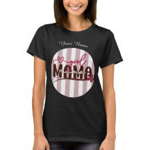 Girl Mama Stripes Circle Minimalist Design