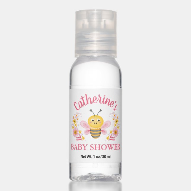 Girl Mama to Bee Baby Shower Hand Sanitizer (Front)