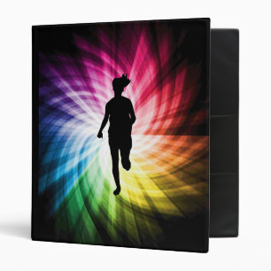 Girl Marathon Runner 3 Ring Binder