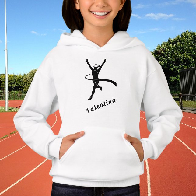 Girl Marathon Runner Running Cross Country & Name Hoodie (Creator Uploaded)