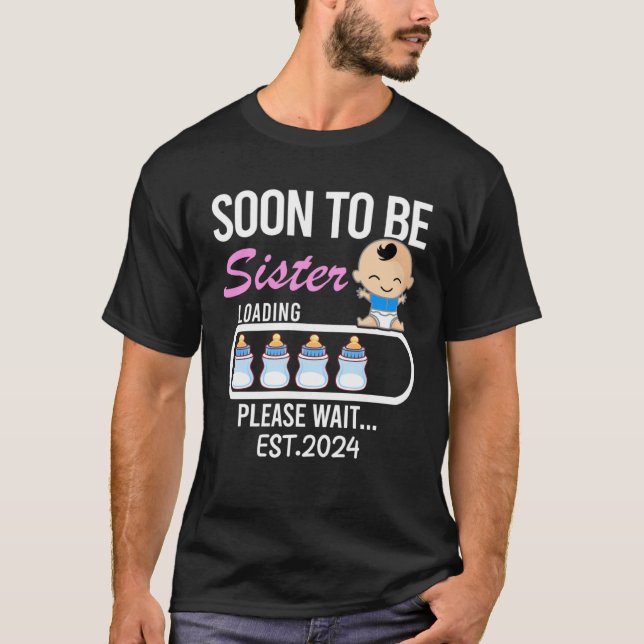 Girl Matching Pregnancy Announcemen Soon To Be Sis T-Shirt (Front)