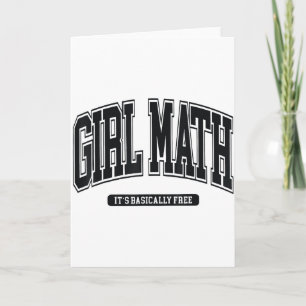 Girl Math University  Card