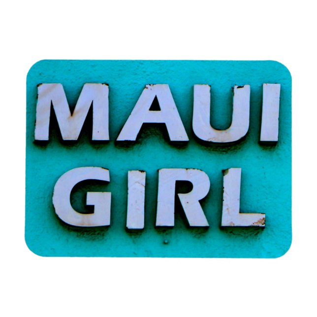 girl maui green magnet (Horizontal)