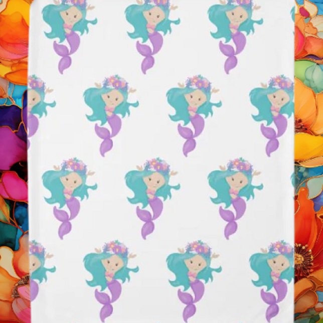 Girl Mermaid Crew Party Purple Duvet Cover (Mermaid Party Supplies are sure to go down with a splash! )