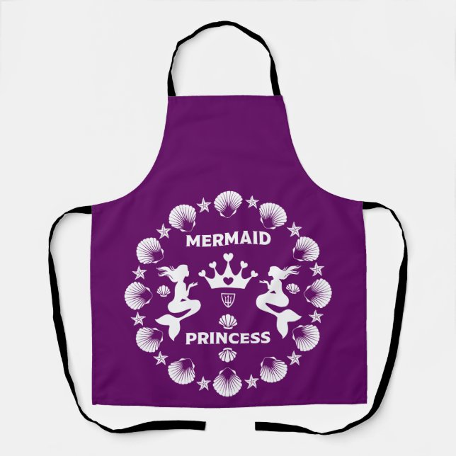  Girl Mermaid Princess Apron (Front)
