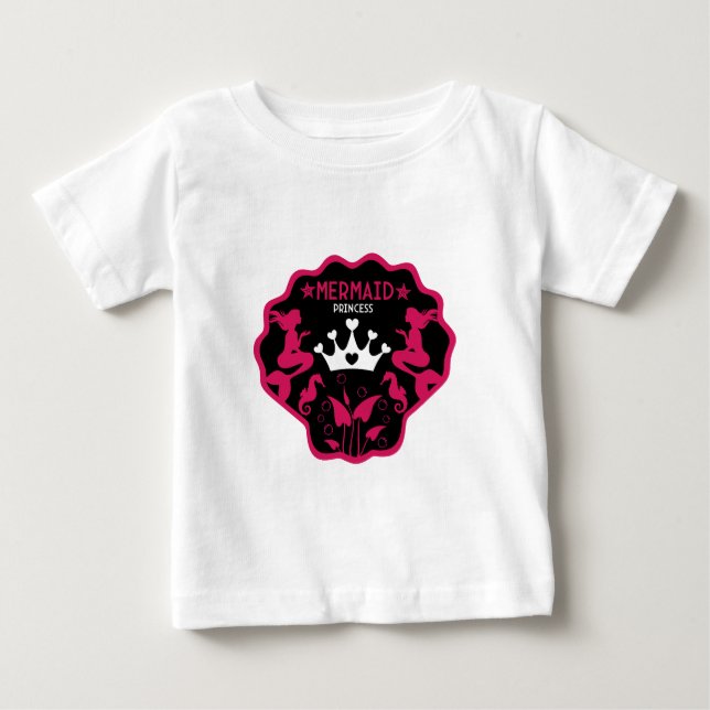  Girl Mermaid Princess Baby T-Shirt (Front)