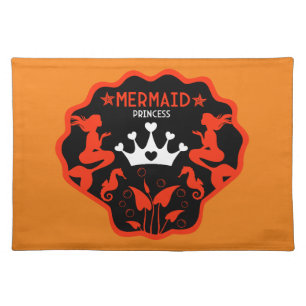 Girl Mermaid Princess Cloth Placemat