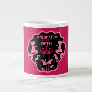 Girl Mermaid Princess Giant Coffee Mug