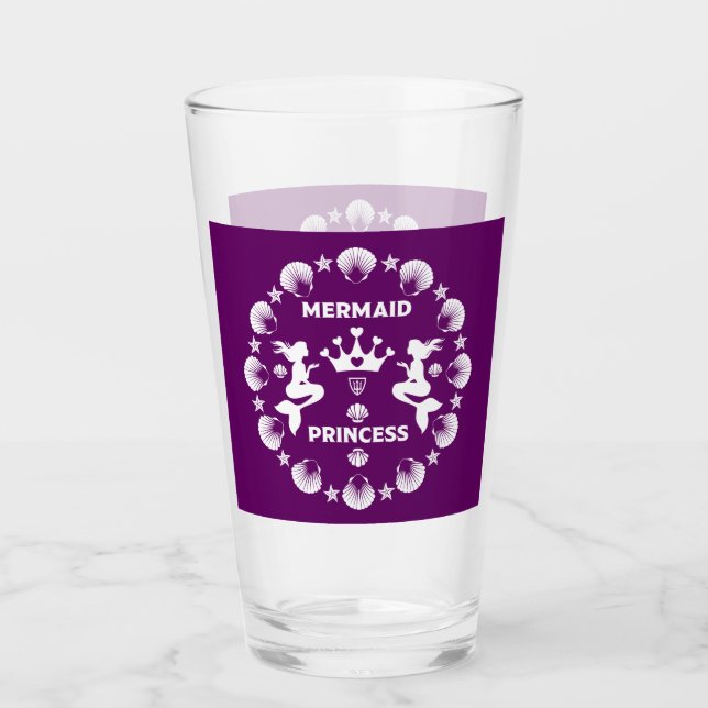  Girl Mermaid Princess Glass (Front)