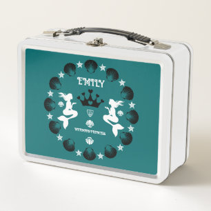  Girl Mermaid Princess Metal Lunch Box