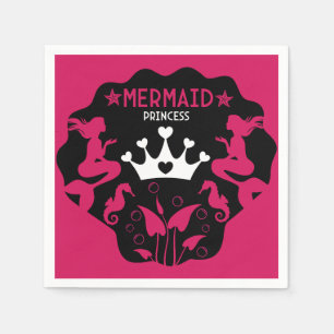  Girl Mermaid Princess Napkins