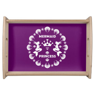 Girl Mermaid Princess Serving Tray
