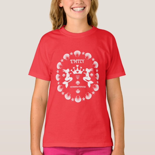  Girl Mermaid Princess T-Shirt (Front)