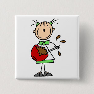 Girl Mixing Batter T-shirts and Gifts Pinback Button