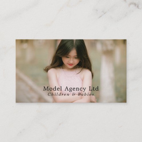 Girl Model FashionDesigner ModelAgency Business Card