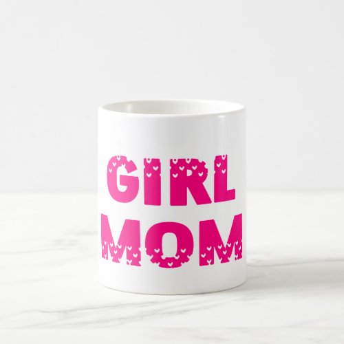 Girl mom Heart Cut Out Coffee Mug
