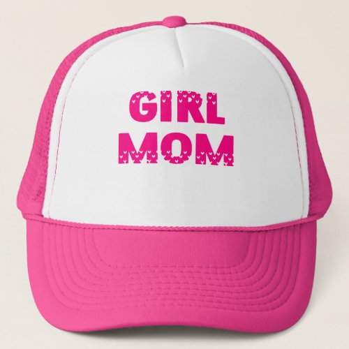 Girl mom Heart Cut Out Trucker Hat