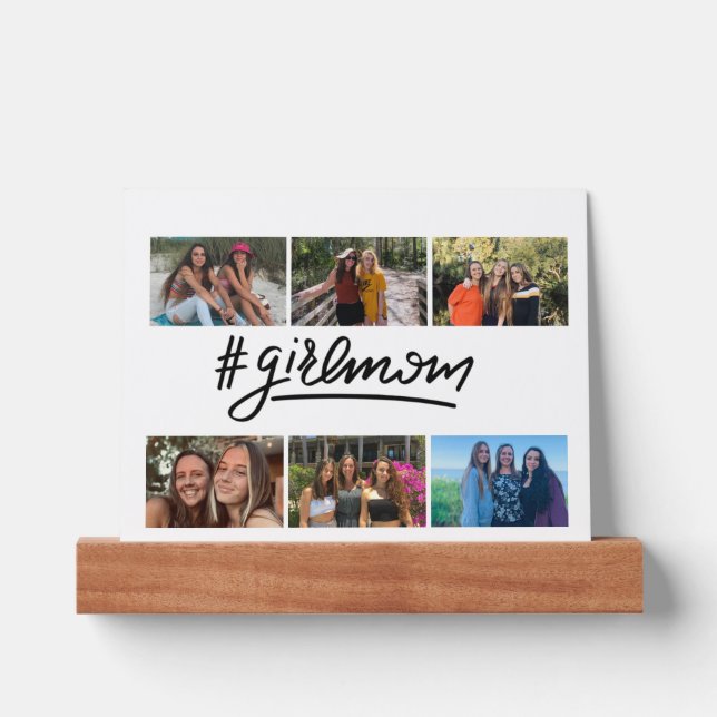 Girl Mom Mother's Day Gift Picture Ledge (Front)