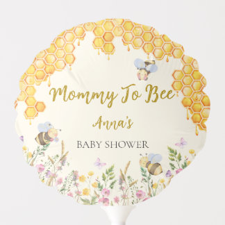 Girl Mommy to Bee Cute Bumblebee Baby Shower Balloon