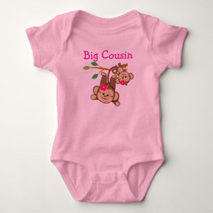 Girl Monkeys Big Cousin Baby Bodysuit