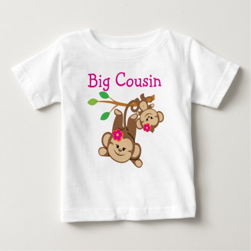 Girl Monkeys Big Cousin Baby T_Shirt