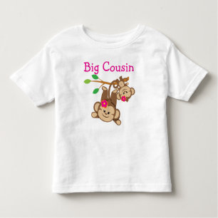 Girl Monkeys Big Cousin Toddler T-shirt