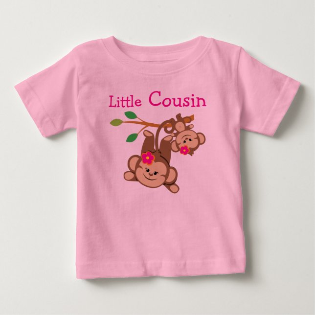Girl Monkeys Little Cousin Baby T-Shirt (Front)