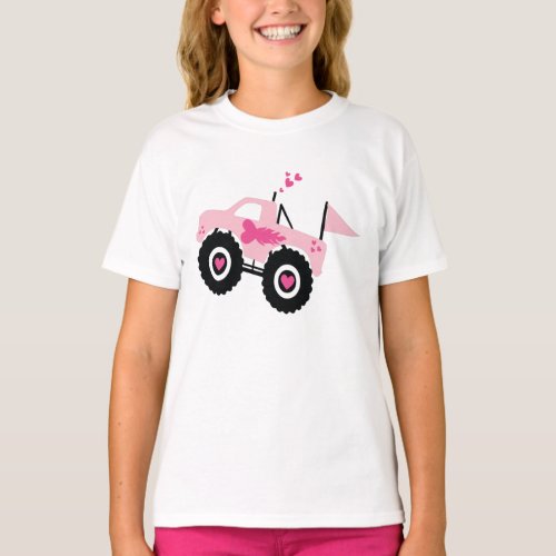 Girl Monster Truck Monster Jam Girls Grave Digger T_Shirt