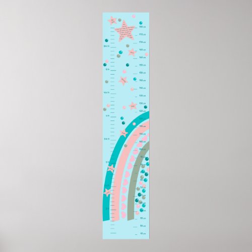 Girl Motivation with Stars Growth Chart