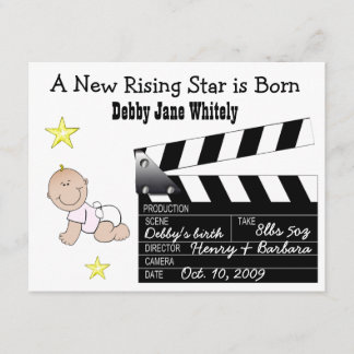 Girl Movie Star Baby announcement
