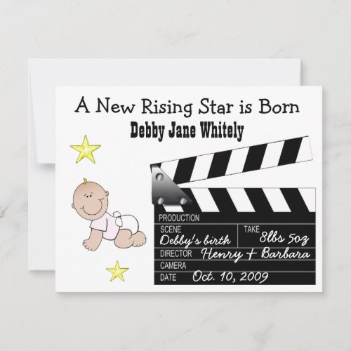 Girl Movie Star Baby announcement