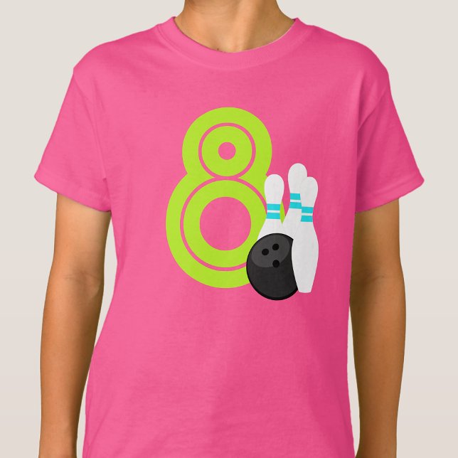 Girl Neon Bowling Birthday Shirt (Creator Uploaded)