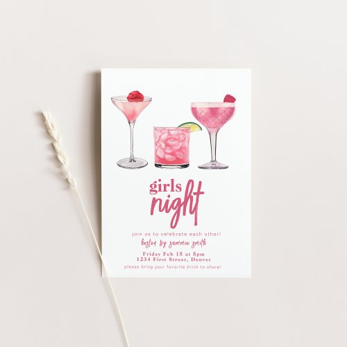 Girl Night Dinner Invitation Template