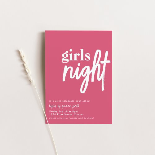 Girl Night Dinner Invitation Template