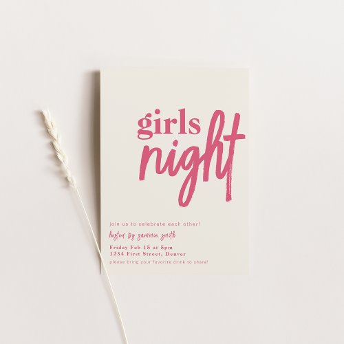 Girl Night Dinner Invitation Template