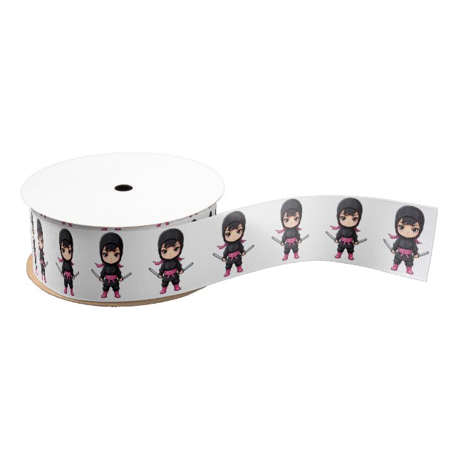 Girl Ninja Grosgrain Ribbon (Spool)