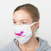 Girl “NOT TODAY, GERMS!” face mask (Angled)