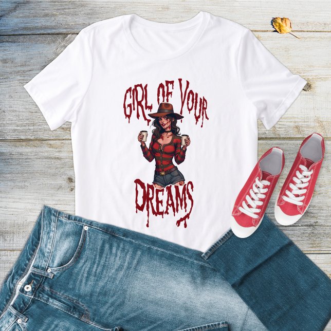 Girl of Your Dreams Funny Halloween Horror Tri-Blend Shirt (Creator Uploaded)