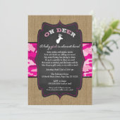 GIRL Oh Deer Buck Baby Sprinkle with camo Invitation (Standing Front)