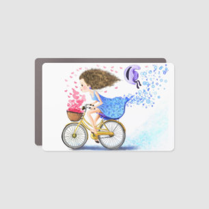 Girl On A Bike Magnet Gift Romantic Love