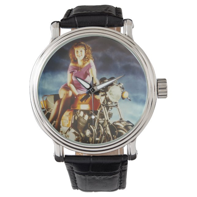 Girl On A Motorcycle Watch (Front)