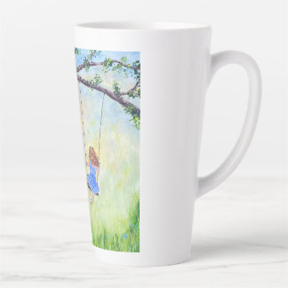 Girl on a Swing Latte Mug