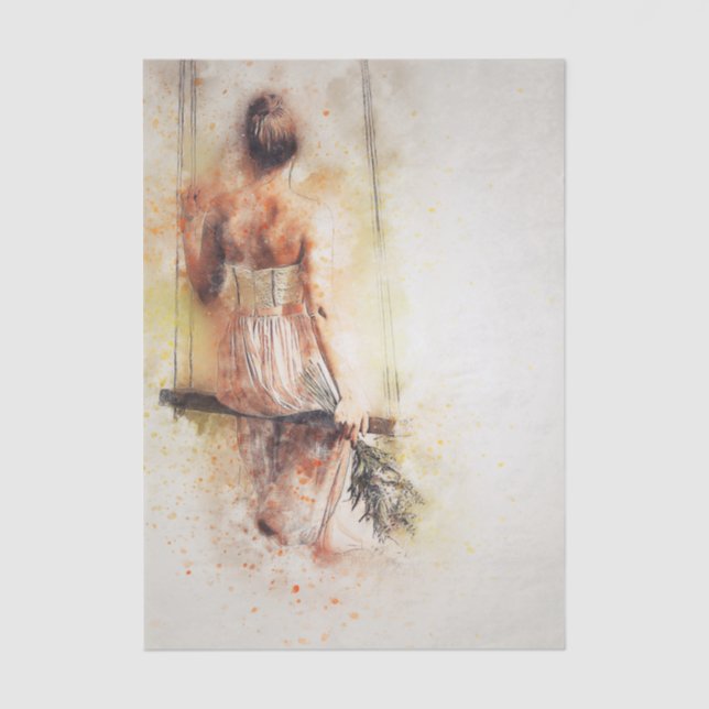 Girl on a Swing Tissue Paper (Front)