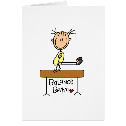 Girl on Balance Beam Cards (Front)