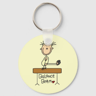 Girl on Balance Beam Keychain
