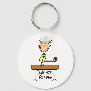Girl on Balance Beam Keychain