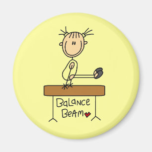Girl on Balance Beam Magnet
