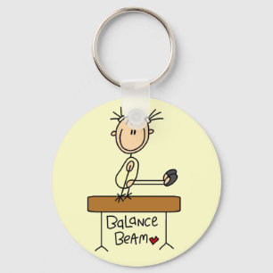Girl on Balance Beam Tshirts and Gifts Keychain