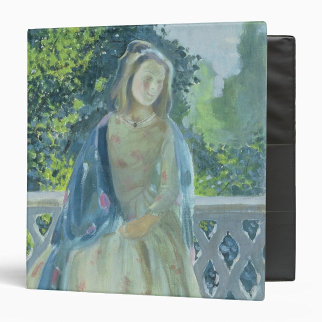 Girl on Balcony, 1900 3 Ring Binder (Front/Inside)